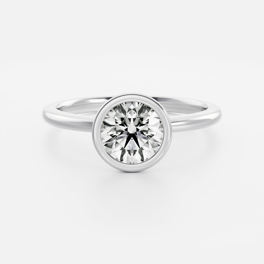 The Isla Ring - Round Bezel Solitaire