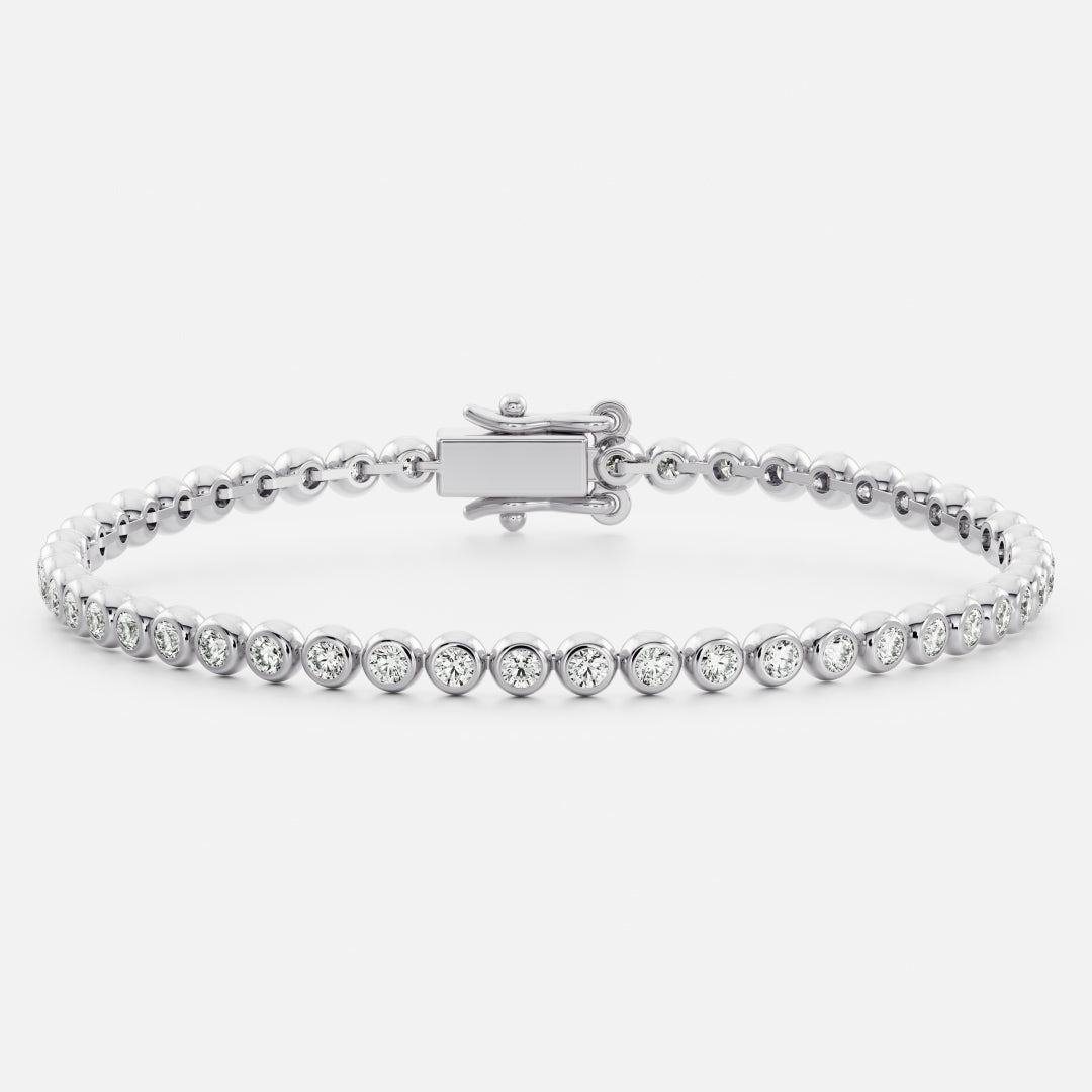The Signature Round Bezel Tennis Bracelet