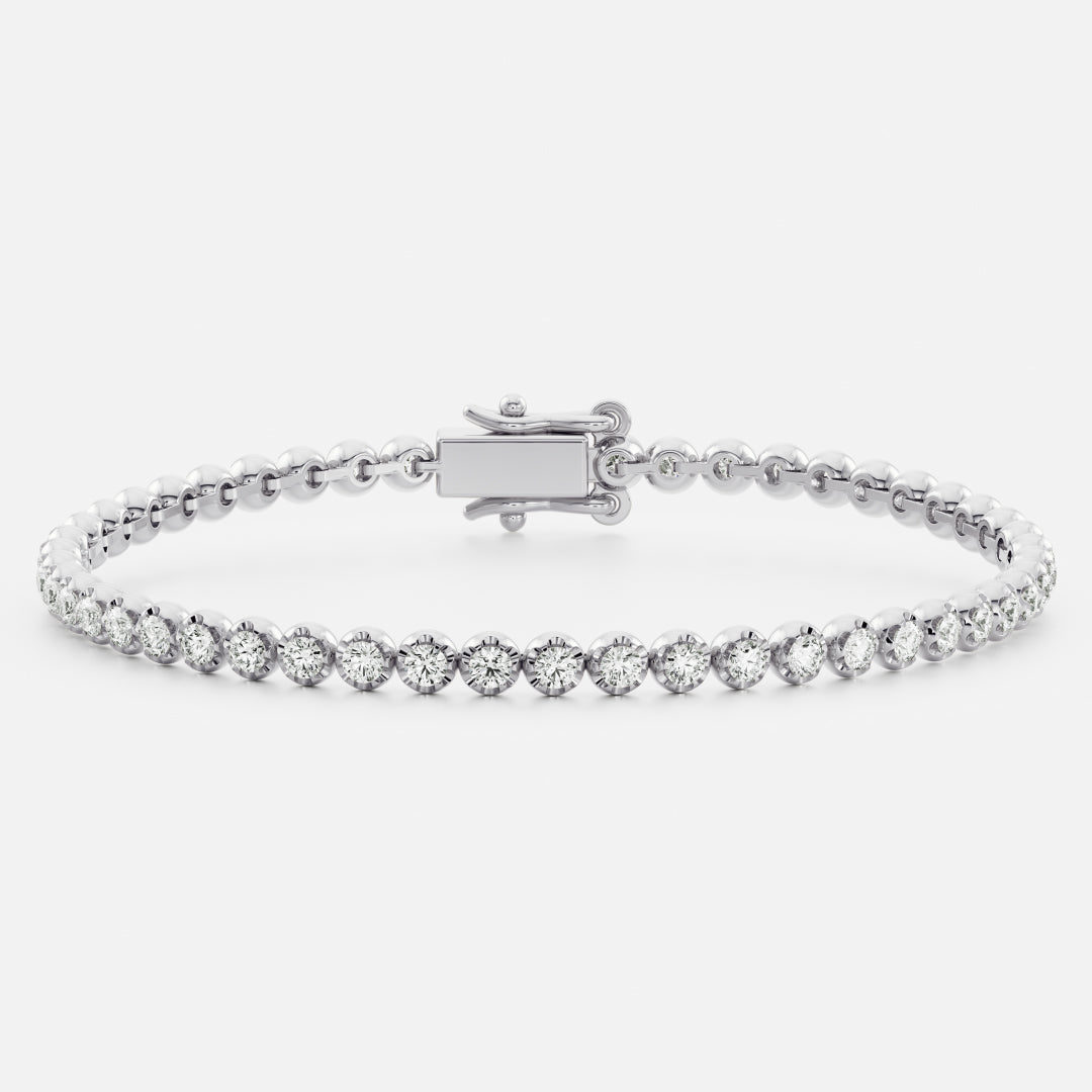 The Signature Round Crown Set Tennis Bracelet