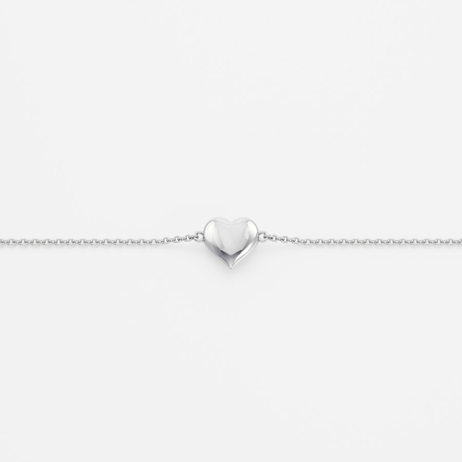 The Contour Heart Bracelet - Sterling Silver