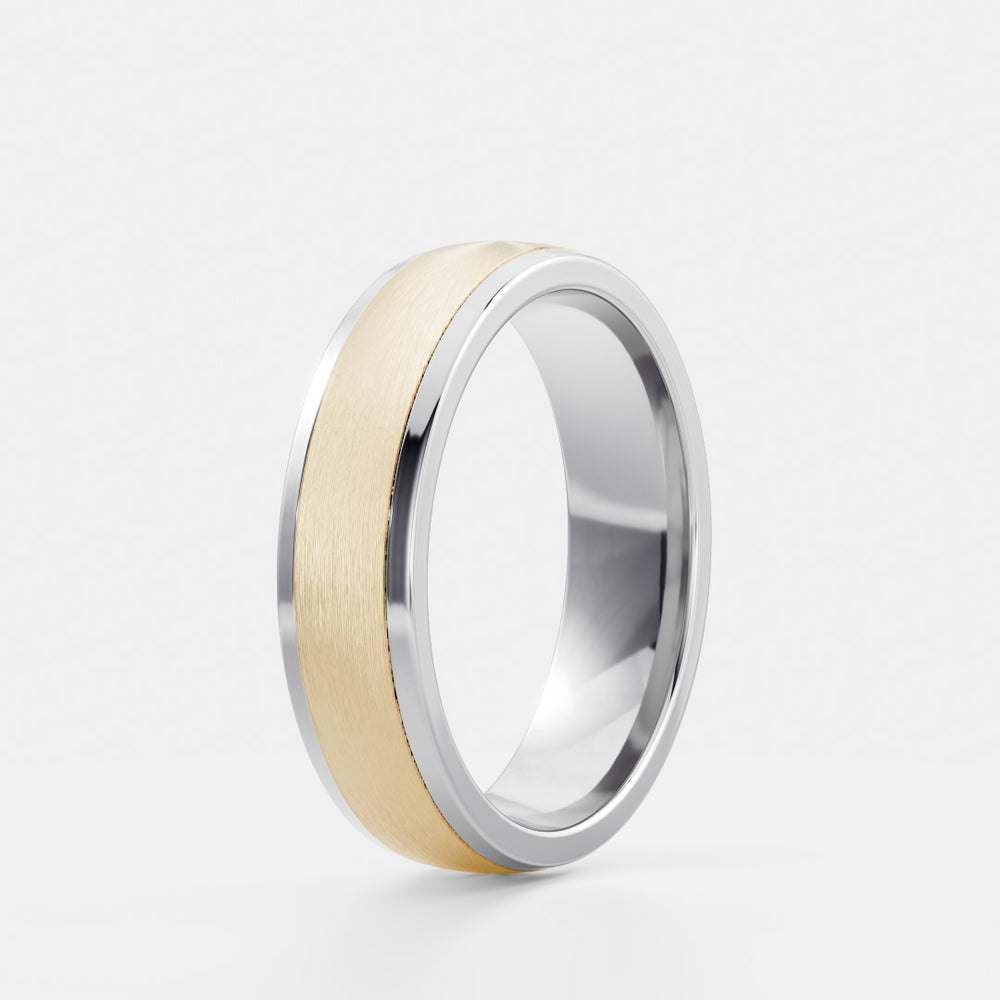 
                      
                        The Deacon Ring - Brushed Bevelled Edge Men's Ceremonial Band
                      
                    