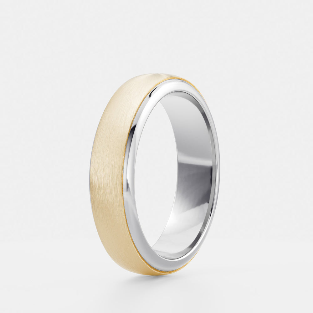 
                      
                        The Argo Ring - Brushed Step Edge Men's Ceremonial Band
                      
                    