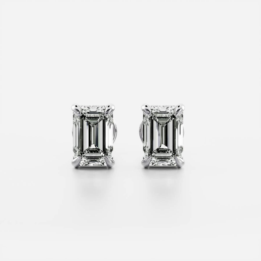 The Iris Earrings - Emerald Studs