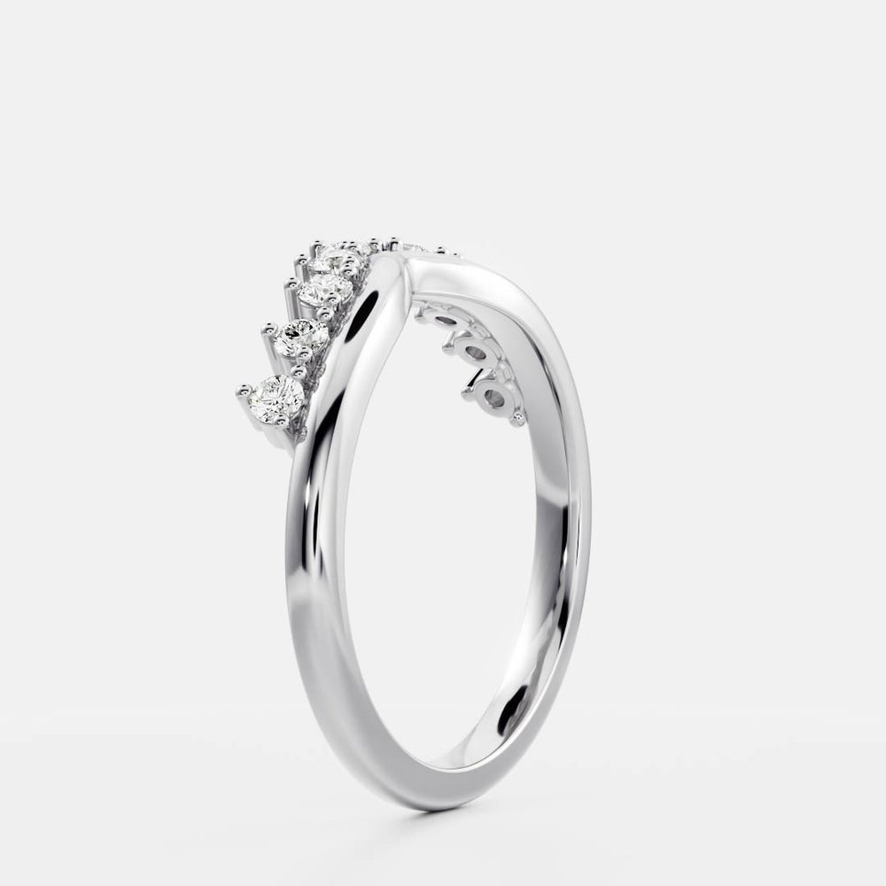 
                      
                        The Cybelle Ring - Chevron Wedding Band
                      
                    