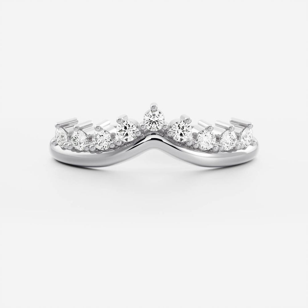 
                      
                        The Cybelle Ring - Chevron Wedding Band
                      
                    