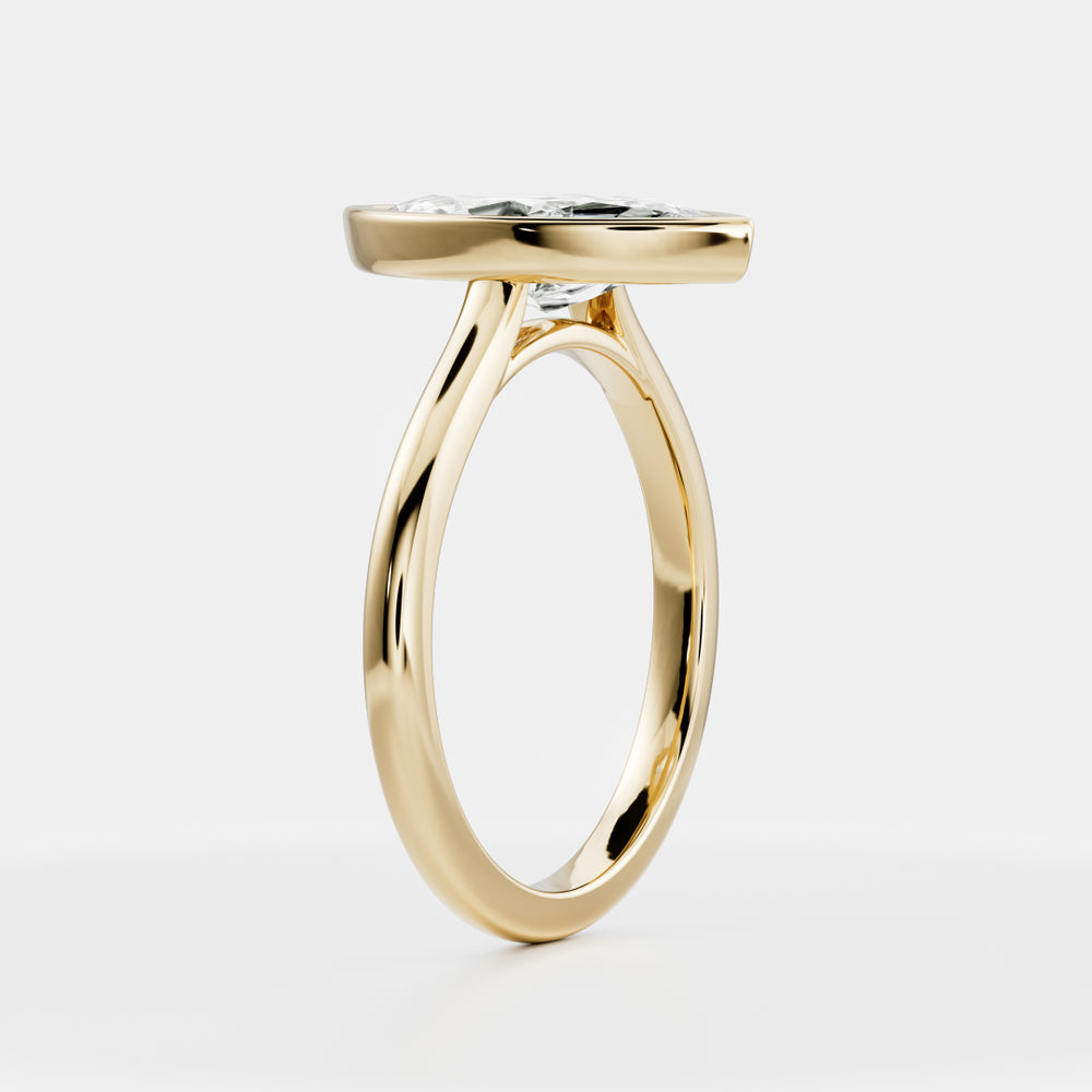 
                      
                        The Arie Ring - Marquise Bezel Solitaire
                      
                    