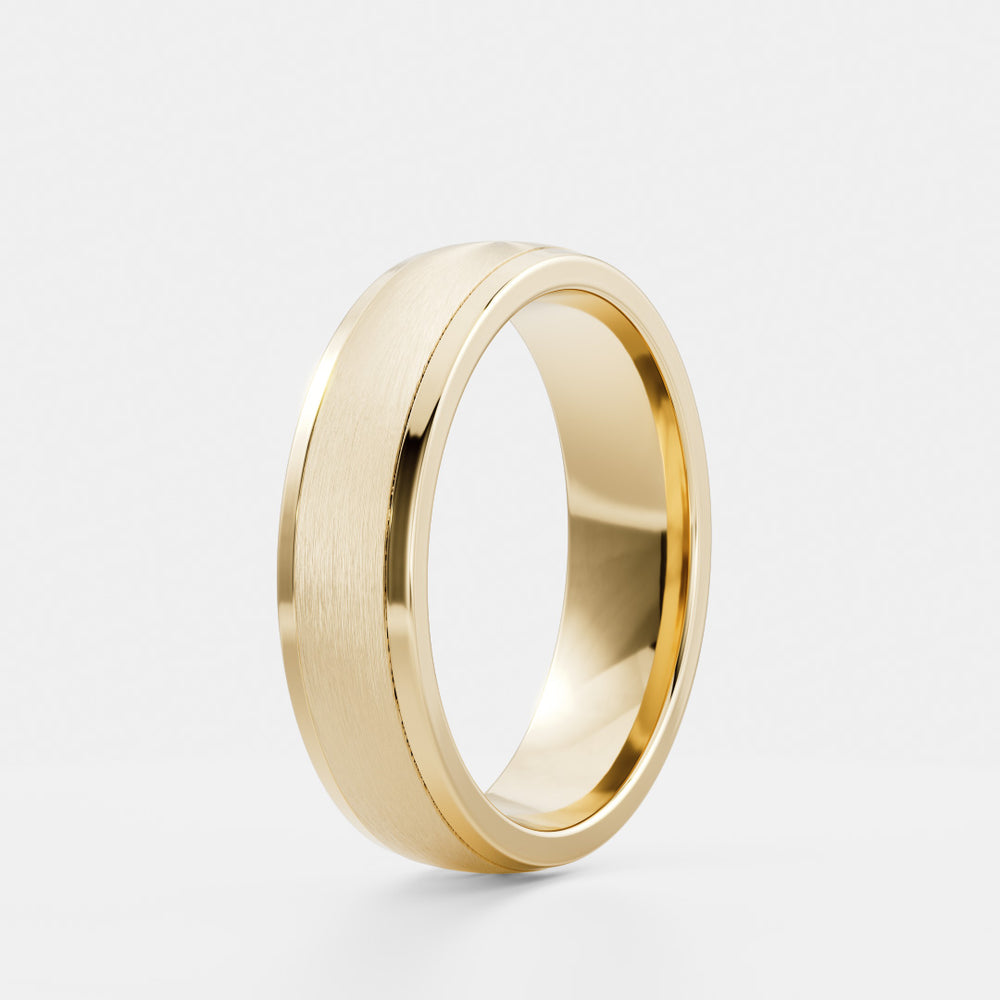 
                      
                        The Deacon Ring - Brushed Bevelled Edge Men's Ceremonial Band
                      
                    
