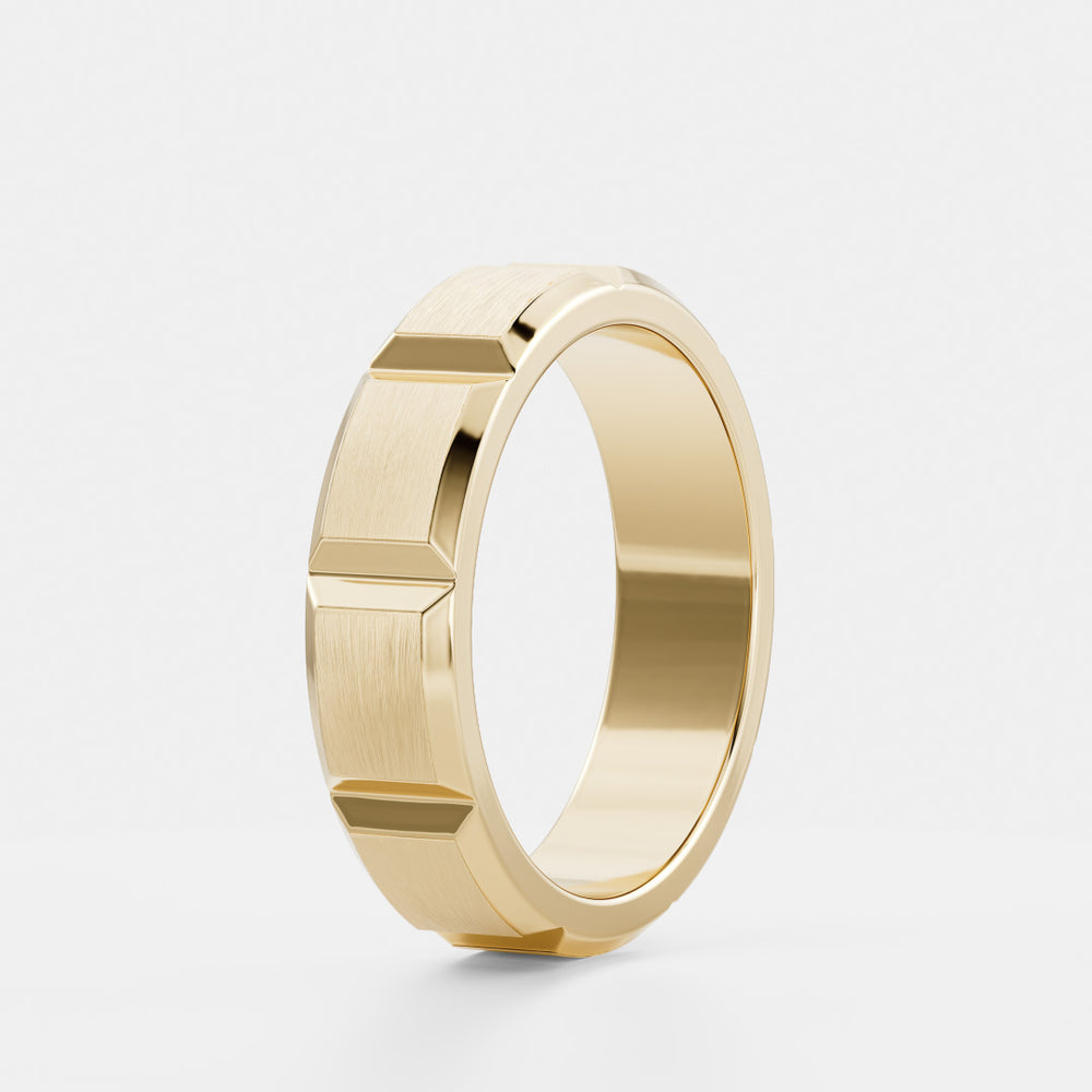 
                      
                        The Atlas Ring - Brushed Modular Men's Ceremonial Band
                      
                    