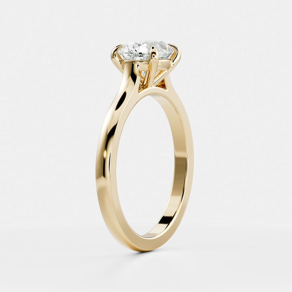 
                      
                        The Luise Ring - East-West Oval Cathedral Solitaire
                      
                    