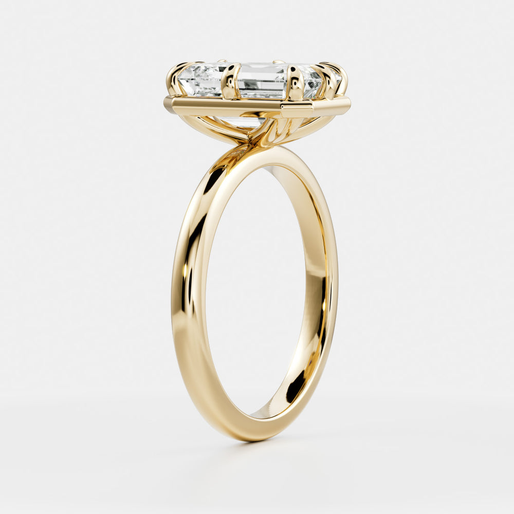 
                      
                        The Audrey Ring - Emerald Georgian Solitaire
                      
                    
