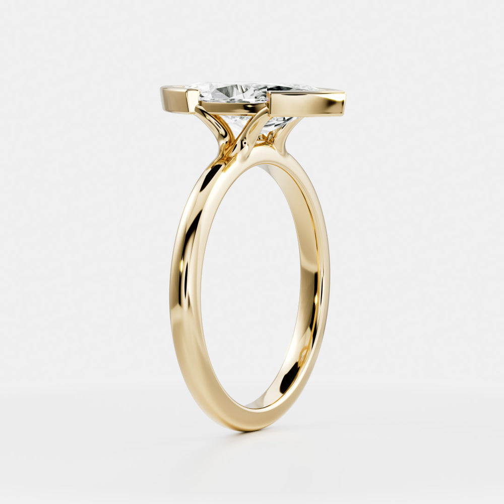 
                      
                        The Arie Ring - Marquise Half Bezel Solitaire
                      
                    