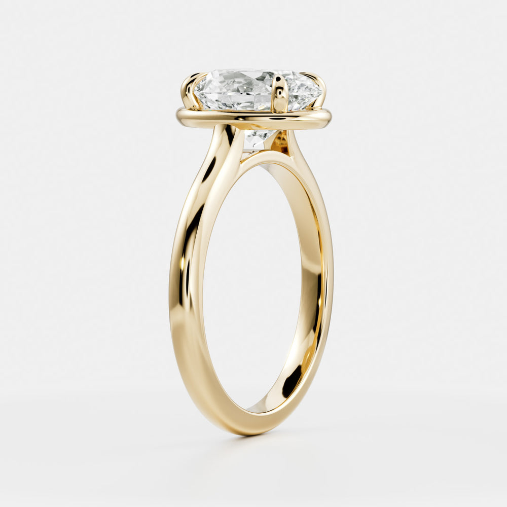 
                      
                        The Luise Ring - Oval Cathedral Georgian Solitaire
                      
                    