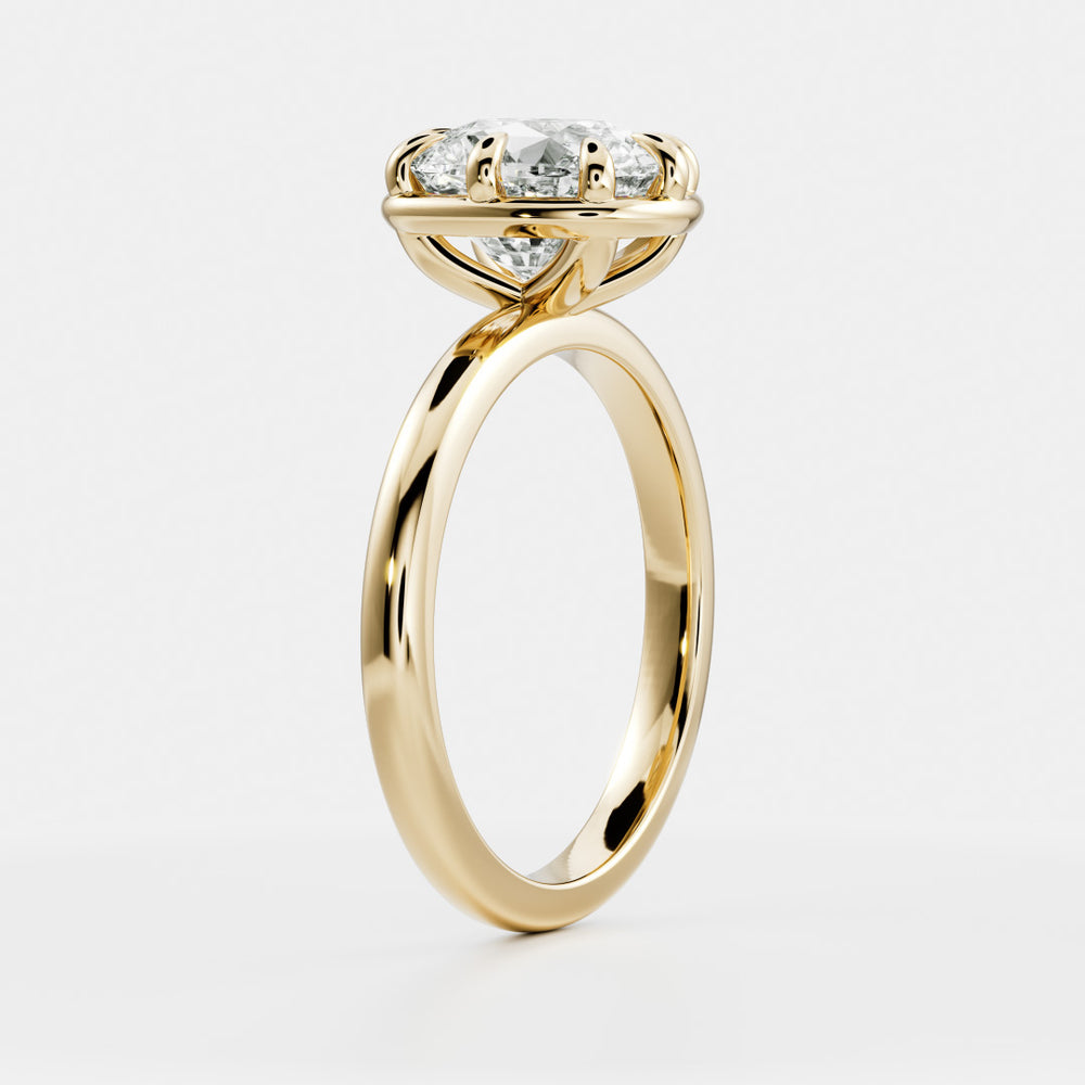 
                      
                        The Ophelia Ring - Elongated Cushion Georgian Solitaire
                      
                    
