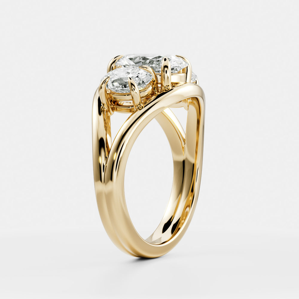 
                      
                        The Oriana Ring - Split Shank Oval Trilogy
                      
                    