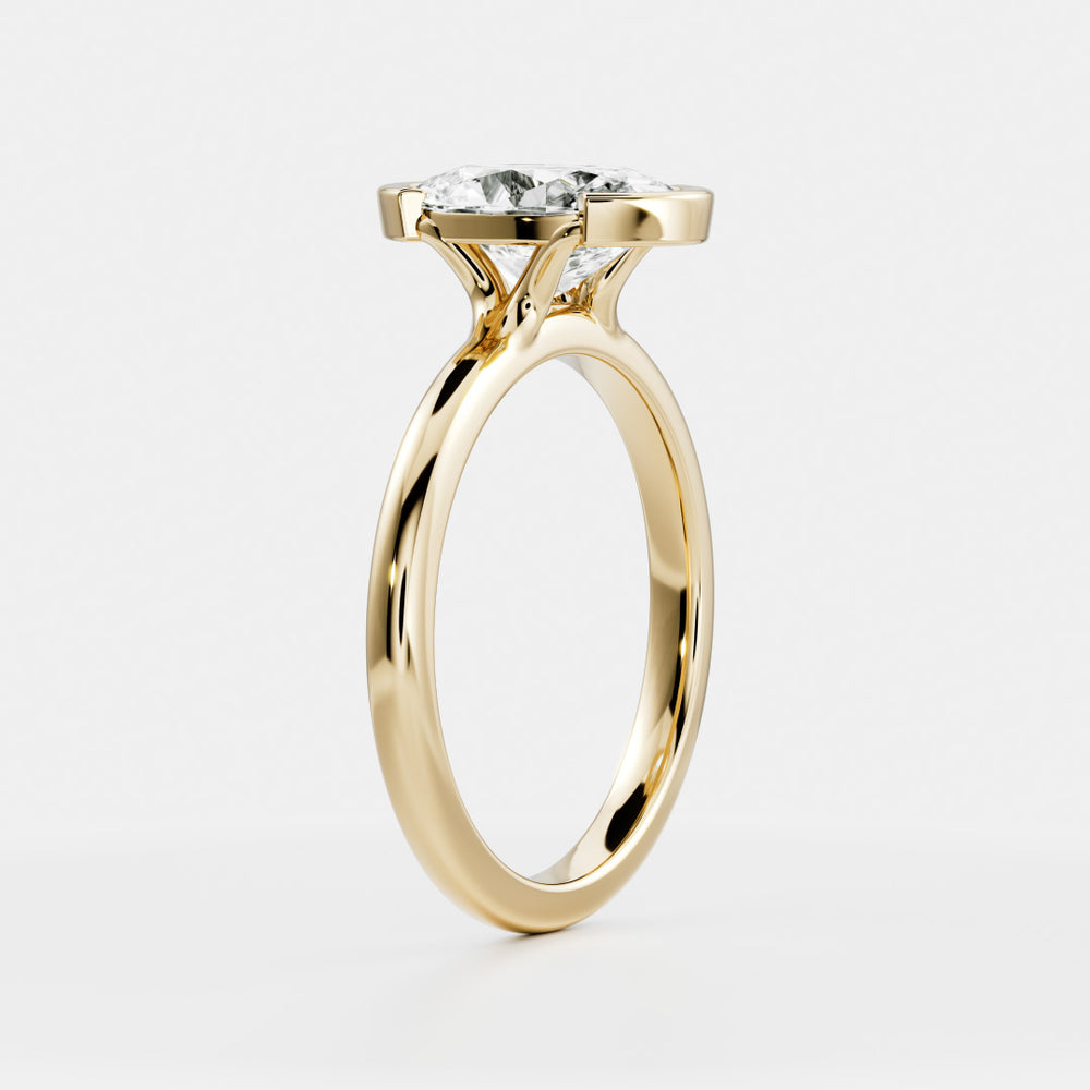 
                      
                        The Luise Ring - Oval Half Bezel Solitaire
                      
                    