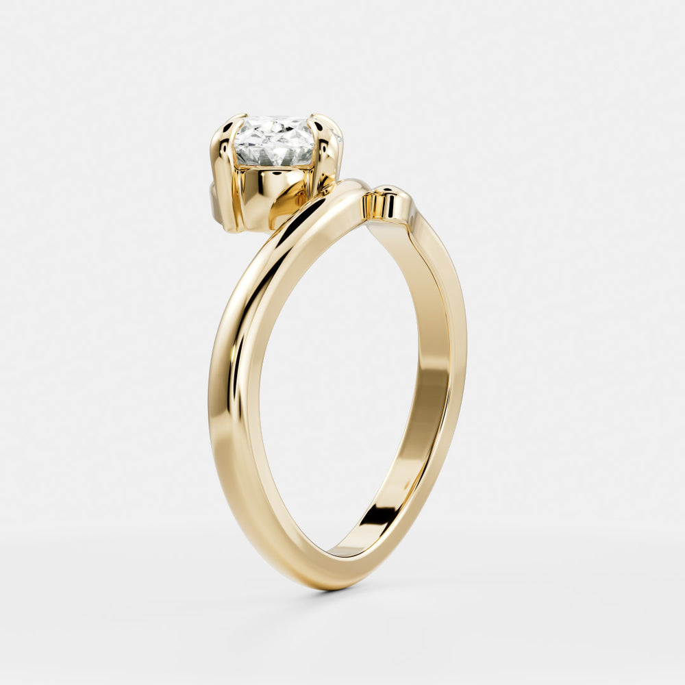 
                      
                        The Thérèse Ring - Floating Oval Solitaire with Twisted Band
                      
                    