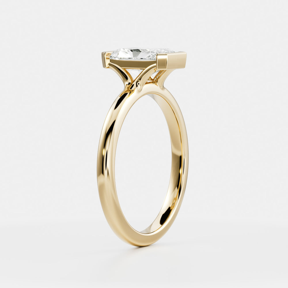 
                      
                        The Vienna Ring - Radiant Half Bezel Solitaire
                      
                    