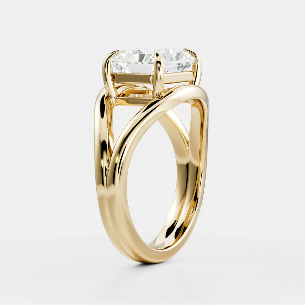 
                      
                        The Aleasa Ring - Split Shank East-West Radiant Solitaire
                      
                    