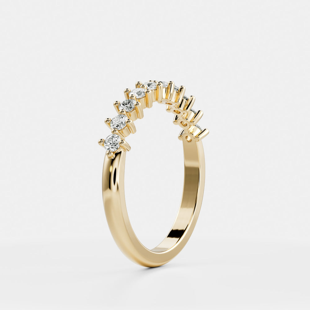
                      
                        The Violette Ring - Round Brilliant Wedding Band
                      
                    