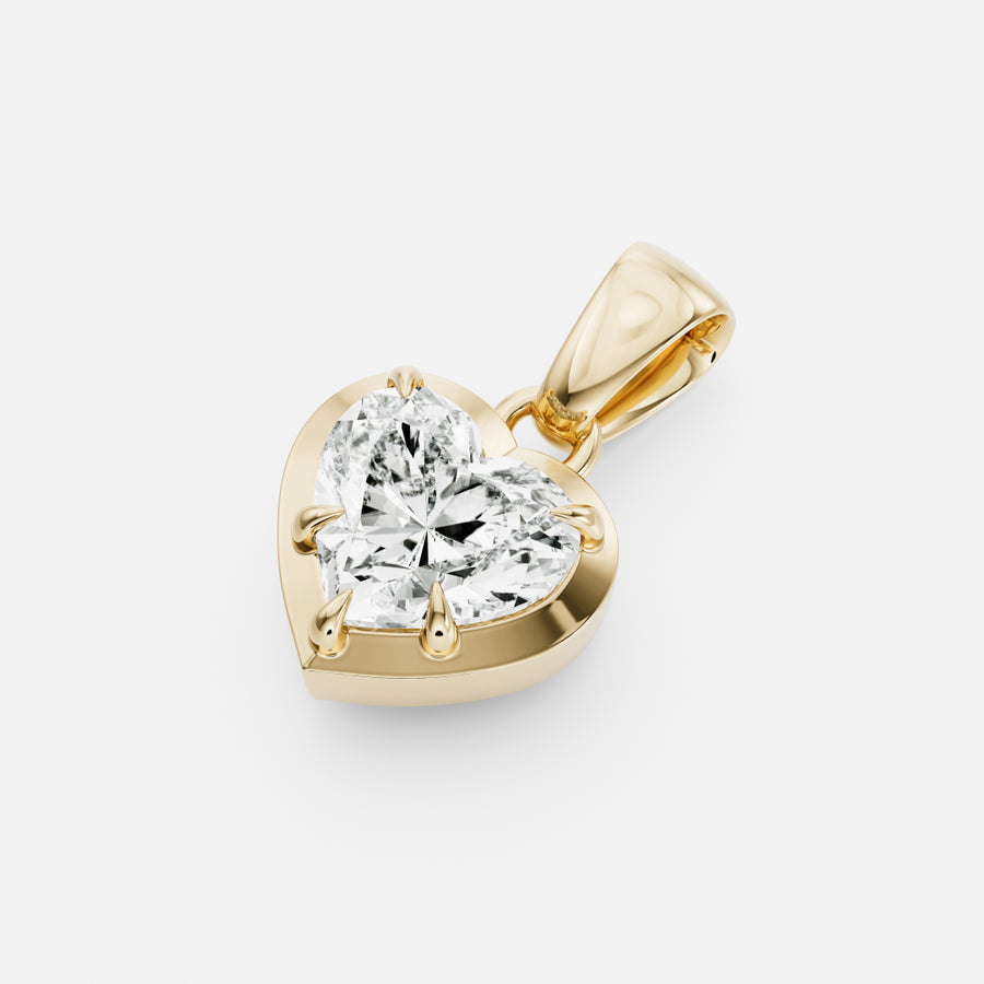 The Allegra Heart Pendant - 1.02ct Lab Diamond