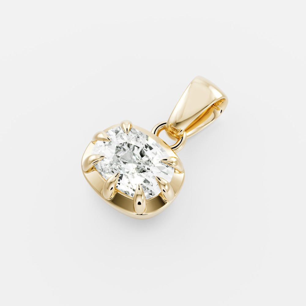 
                      
                        The Allegra Elongated Cushion Pendant
                      
                    