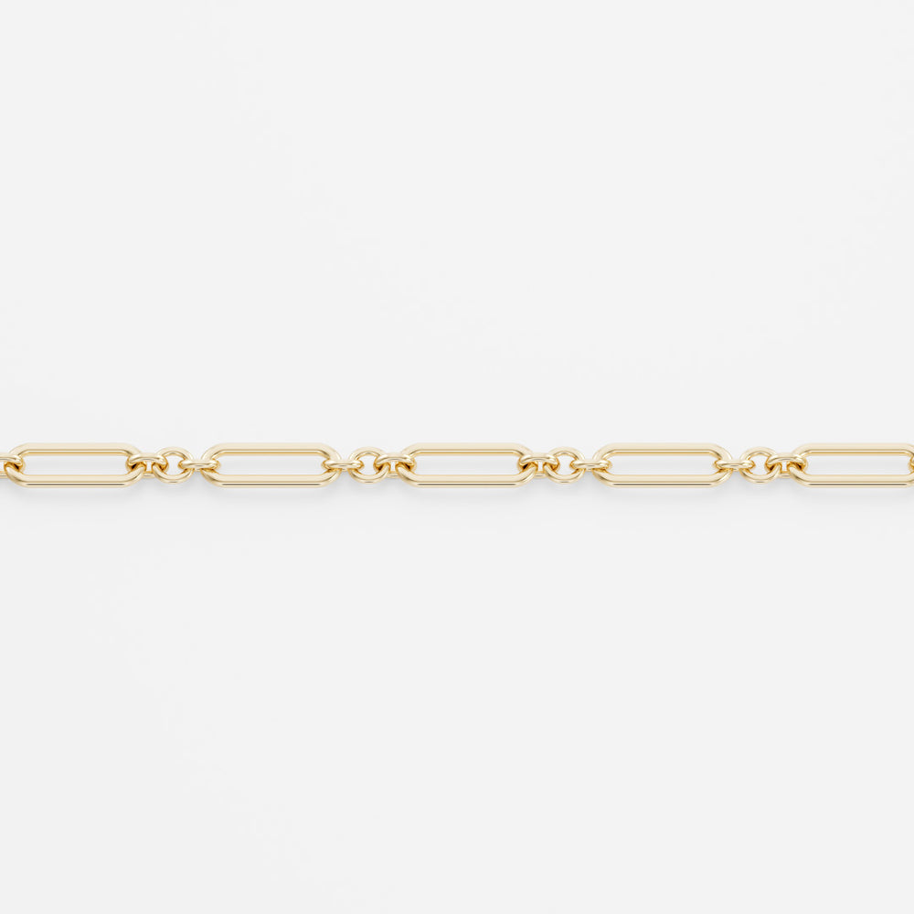 
                      
                        9k Yellow Gold Figaro Paperclip Bracelet
                      
                    