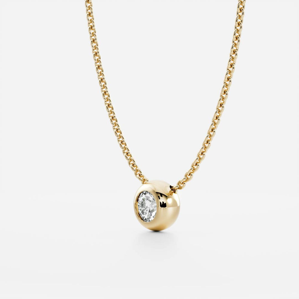 
                      
                        The Vera Necklace - Round Bezel Pendant
                      
                    