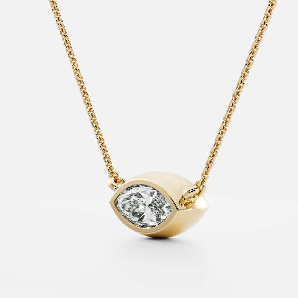 
                      
                        The Vera Necklace - Marquise Bezel Pendant
                      
                    