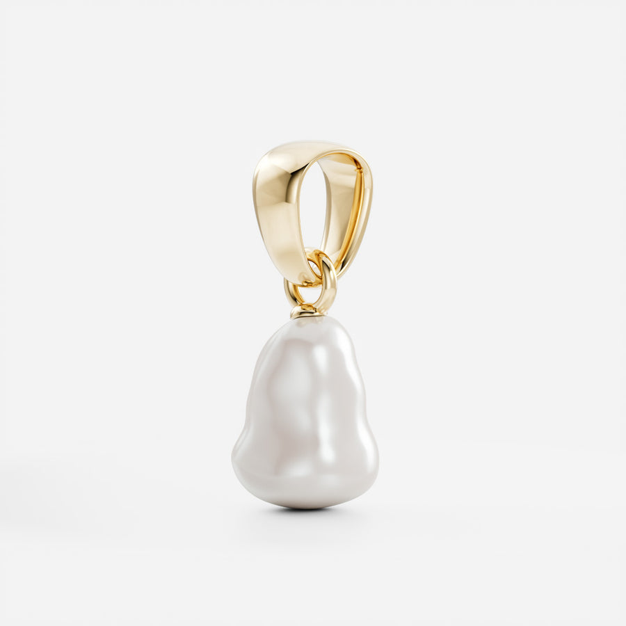 The Allora Keshi Pearl Pendant - 9K Yellow Gold