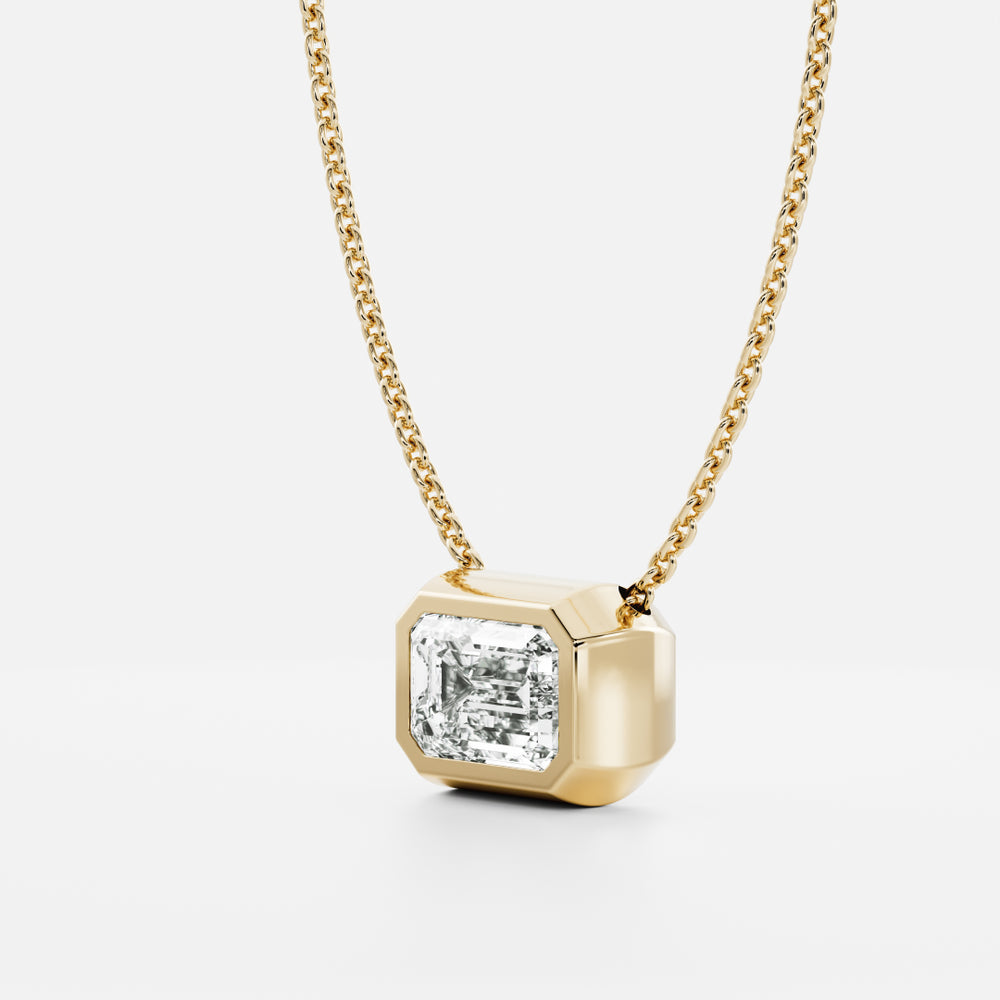 
                      
                        The Vera Necklace - Emerald Bezel Pendant
                      
                    