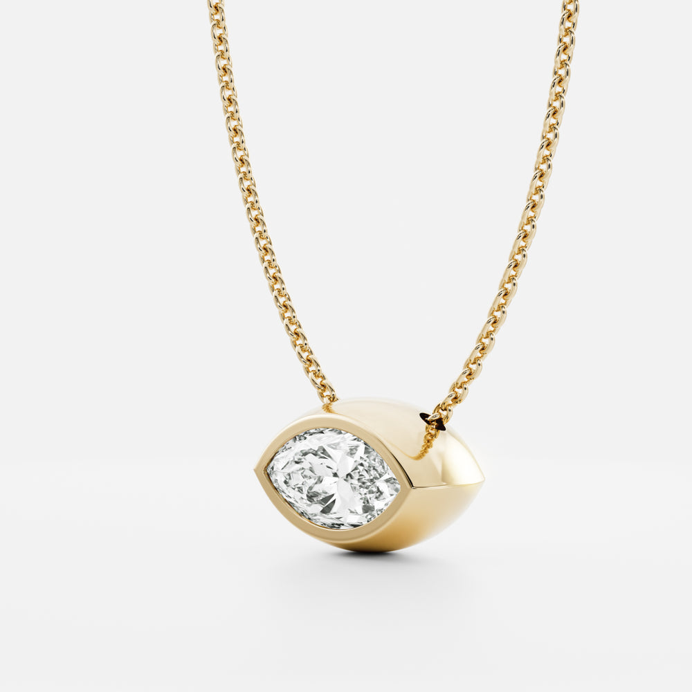 
                      
                        The Vera Necklace - Marquise Bezel Pendant
                      
                    