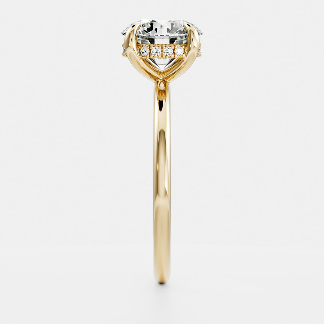 The Isla Ring - 2.06ct Lab Grown Diamond Round Brilliant Solitaire with Hidden Halo