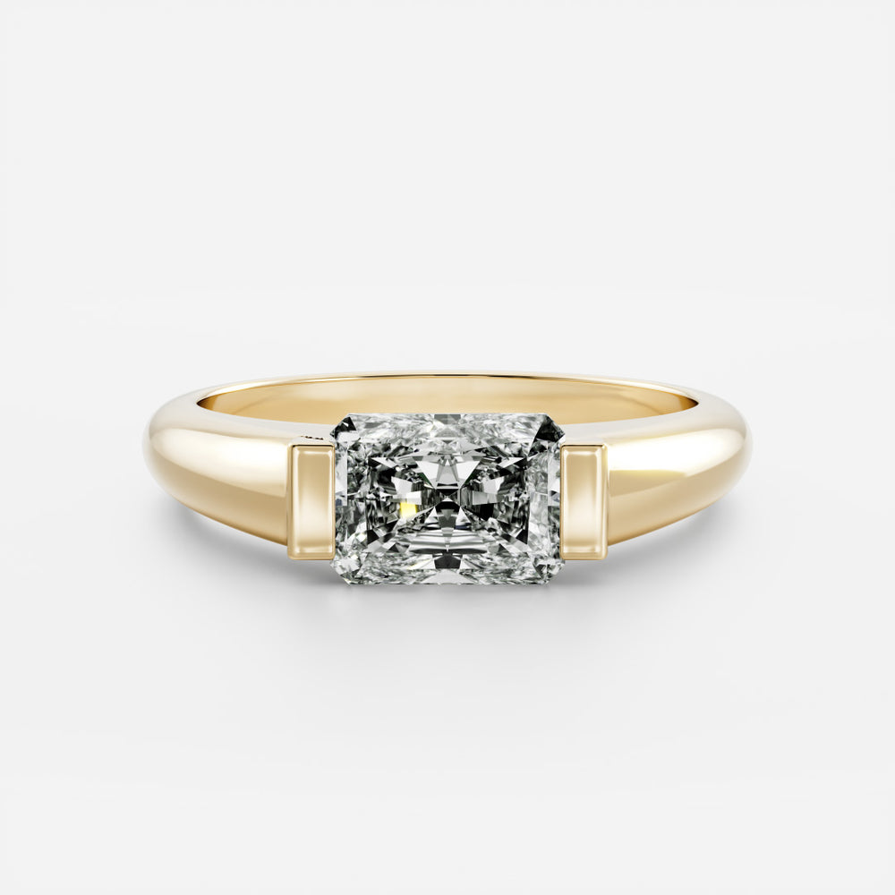 The Winslow Ring -  Radiant Half Bezel Signet