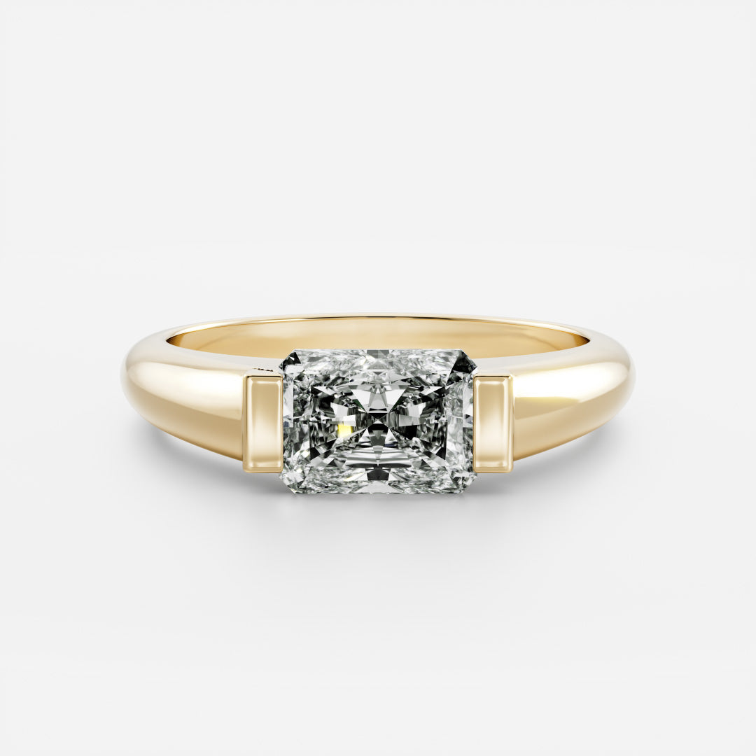 The Winslow Ring -  Radiant Half Bezel Signet