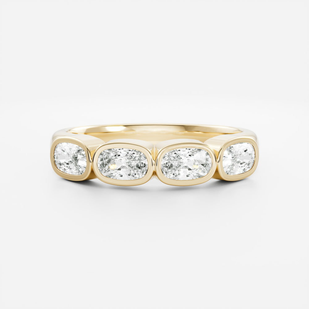 The Harper Elongated Cushion Bezel Ceremonial Ring