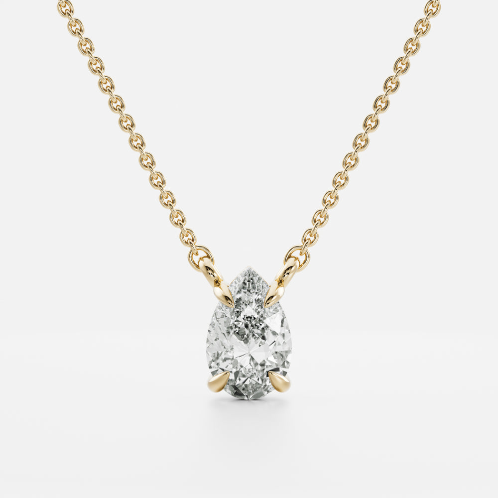 The Iris Necklace - Pear Pendant