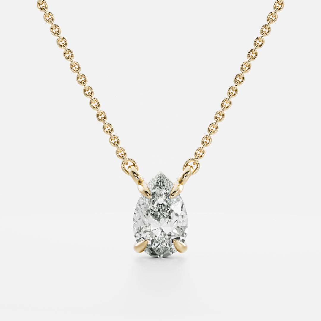 The Iris Necklace - Pear Pendant