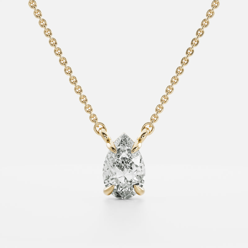 The Iris Necklace - Pear Pendant