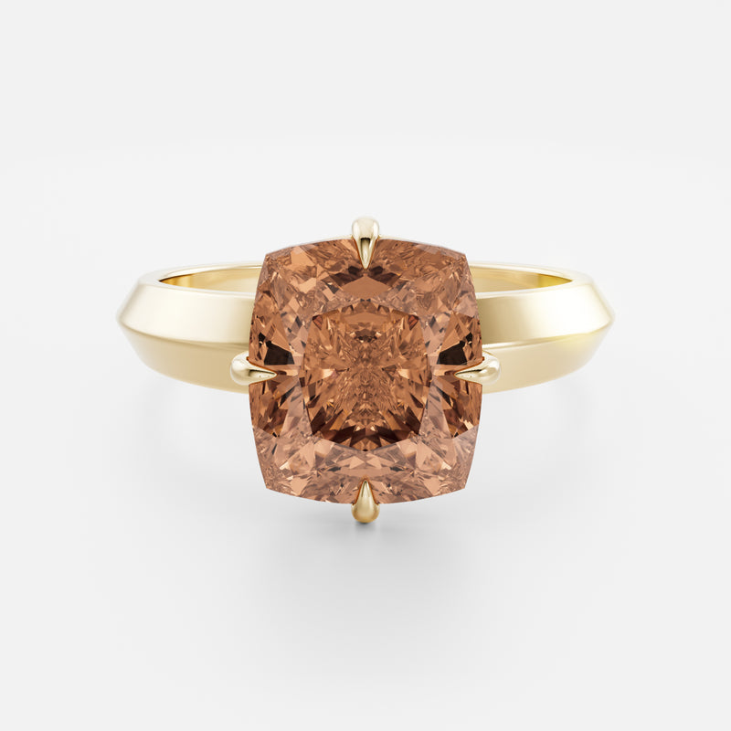 The Elara Ring - 5.00ct Knife Edge Cushion Solitaire