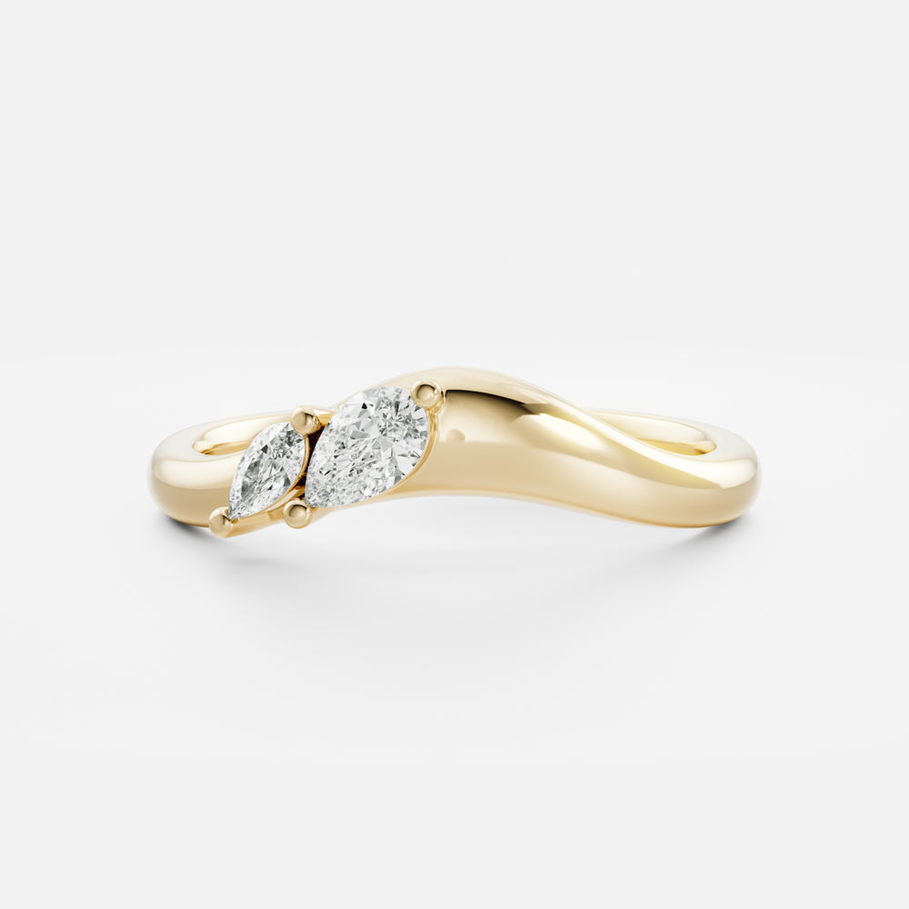 The Eve Ring - Curved Pear Ceremonial Ring