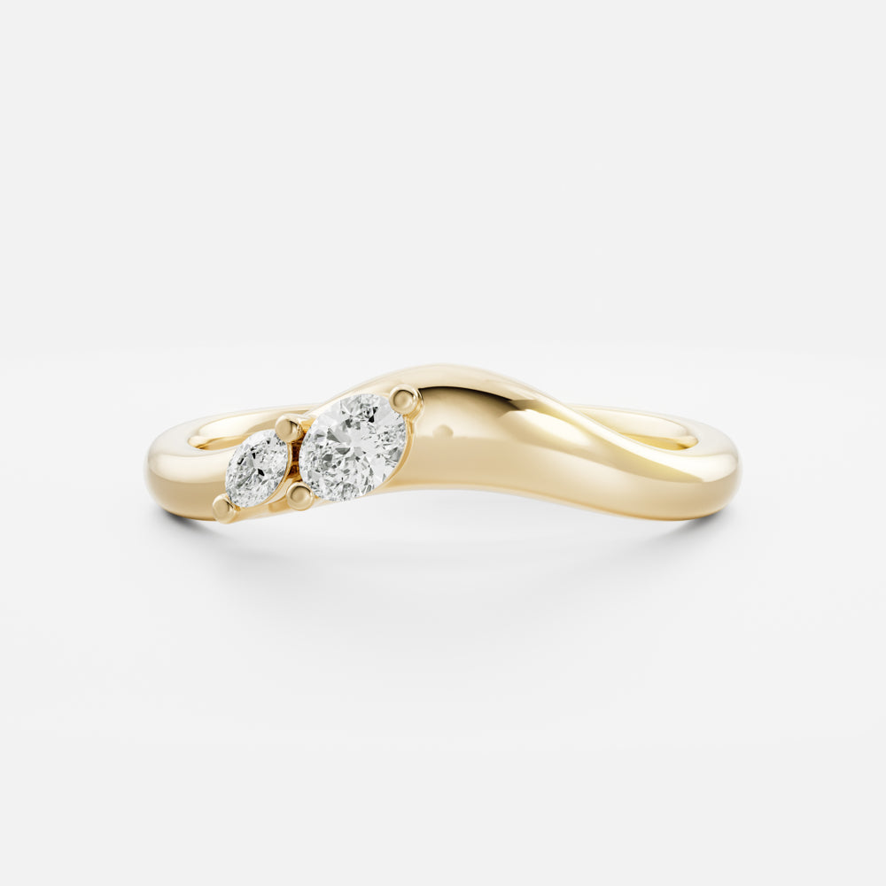 The Eve Ring - Curved Oval Ceremonial Ring