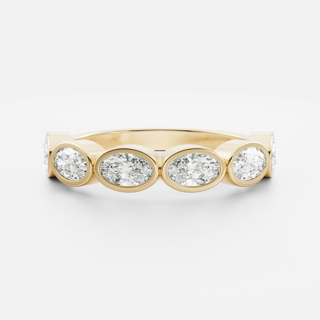 The Harper Ring - Horizontal Oval Bezel Ceremonial Ring