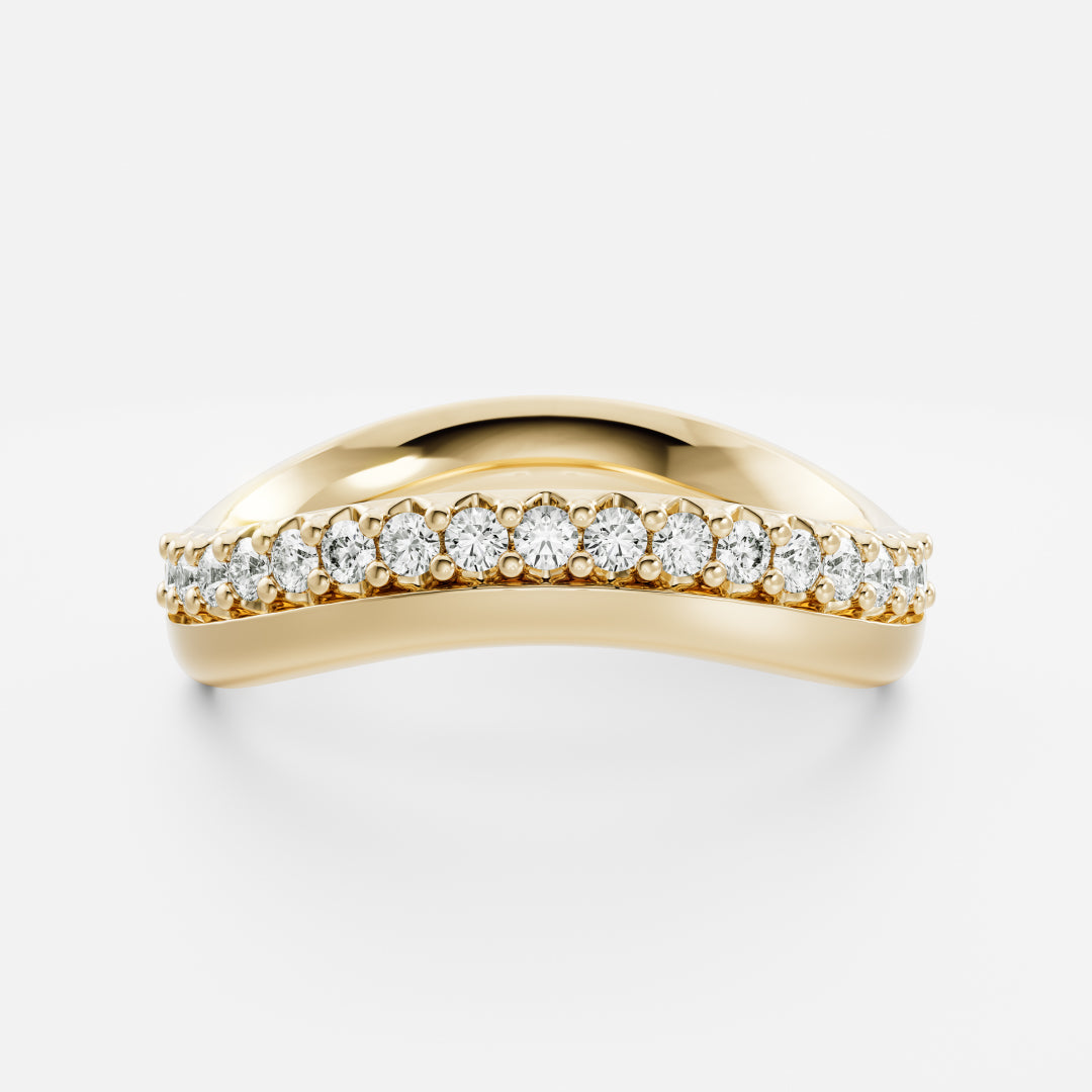 The Aurelia Ring - Pavé Edge Contour Ceremonial Ring