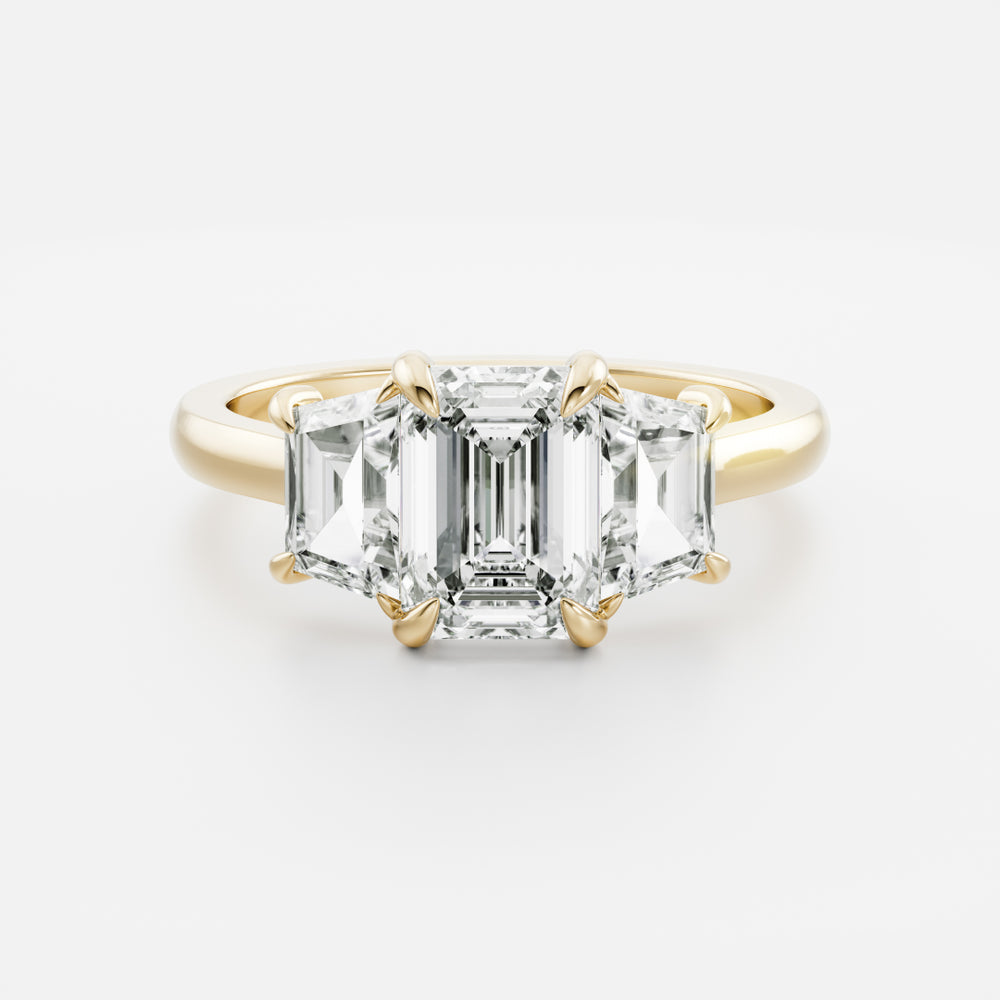 The Ines Ring - Emerald and Trapezoid Trilogy