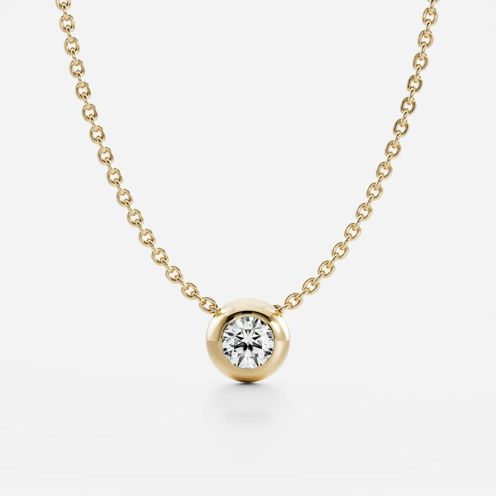 The Vera Necklace - Round Bezel Pendant