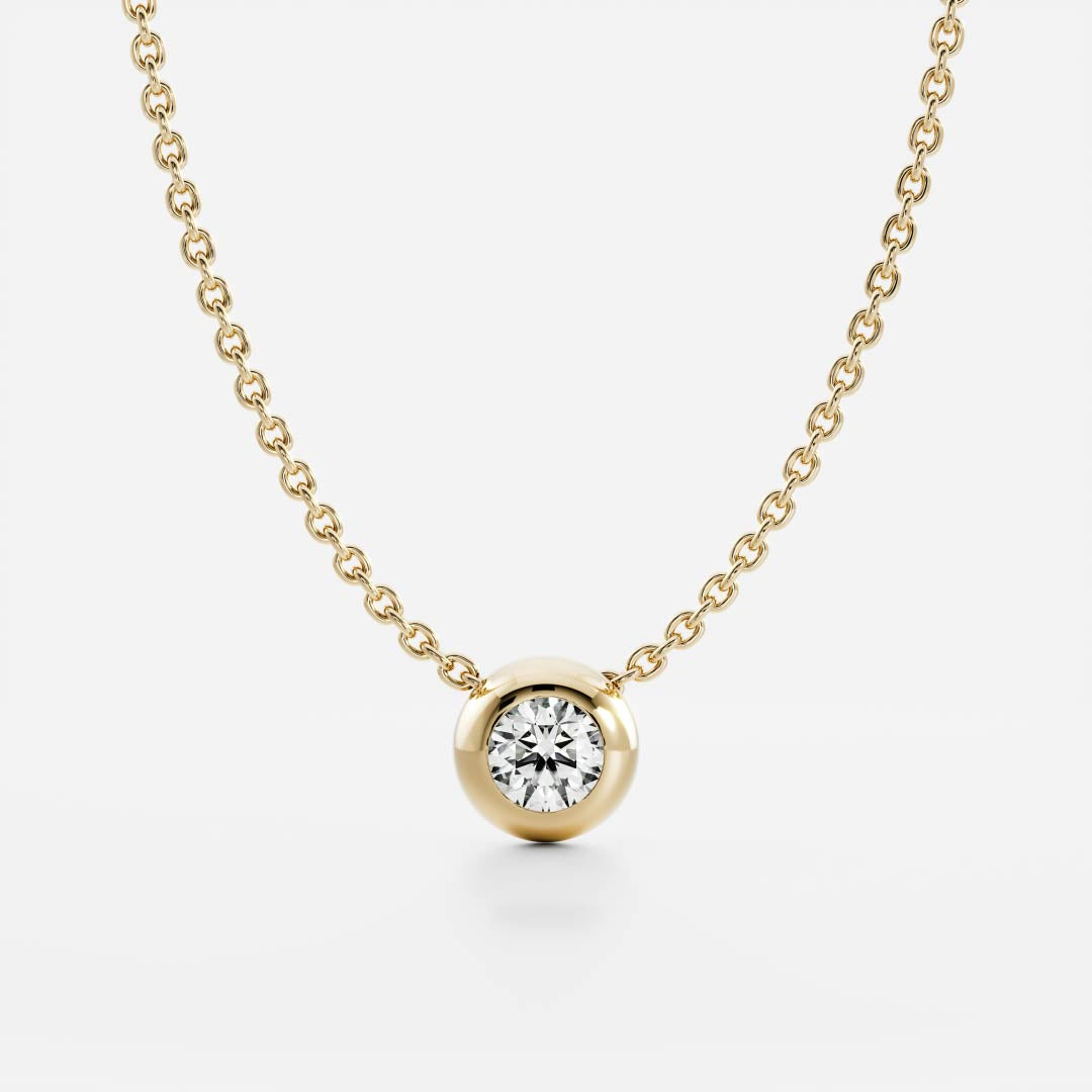 The Vera Necklace - Round Bezel Pendant