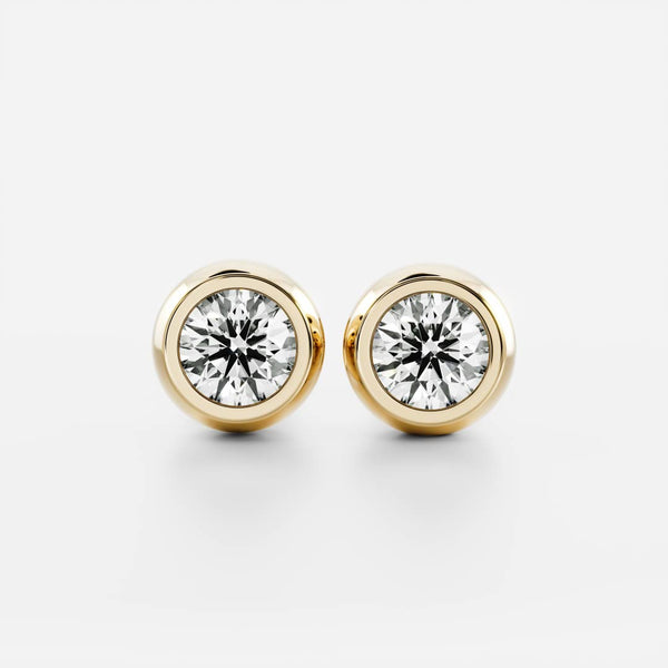 The Vera Earrings - Round Bezel Studs