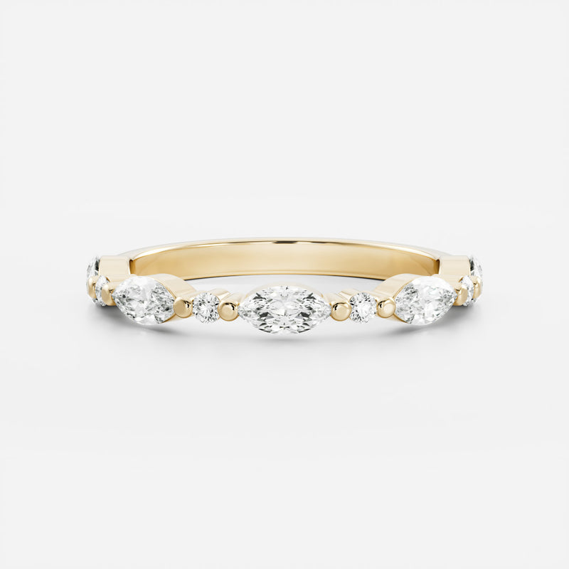 The Freya Ring - Marquise and Round Brilliant Ring