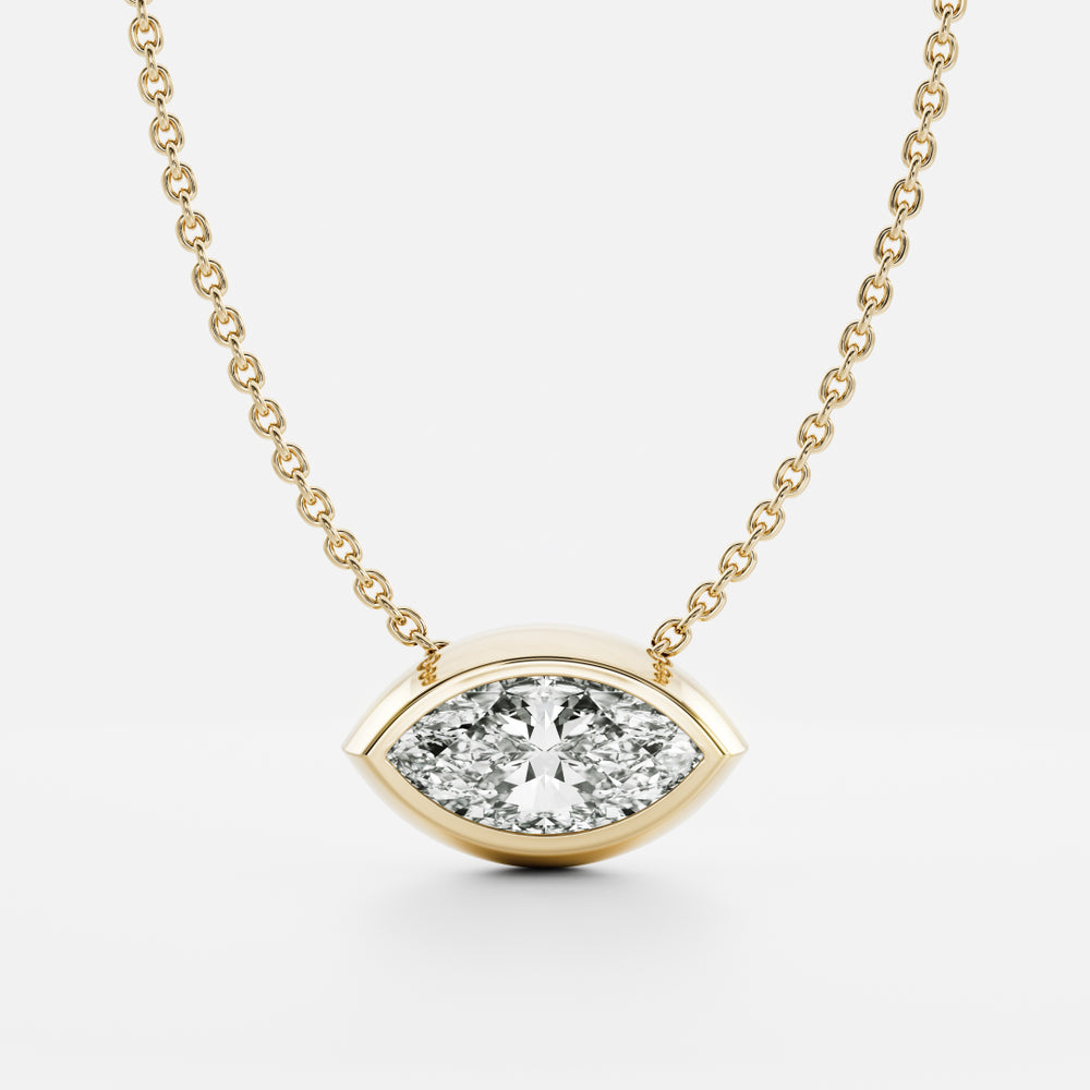 The Vera Necklace - Marquise Bezel Pendant