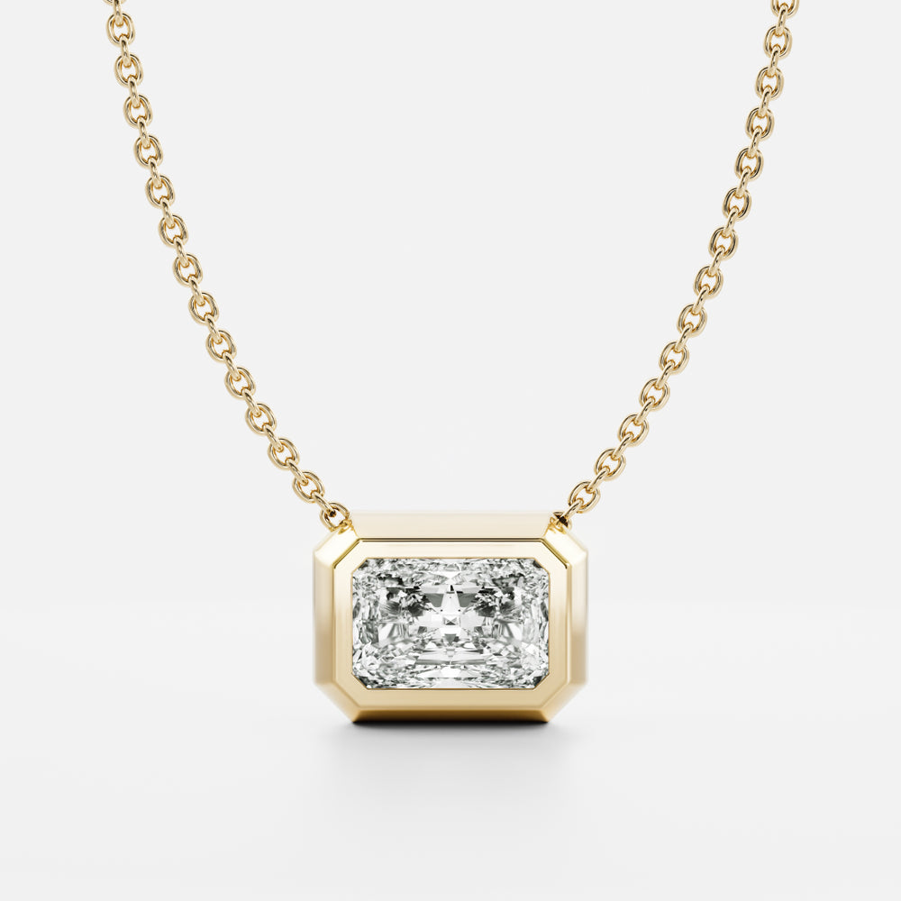 The Vera Necklace - Radiant Bezel Pendant